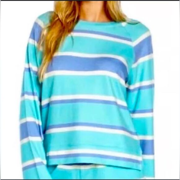 WILDFOX Blue Stripe Top - Picture 1 of 7